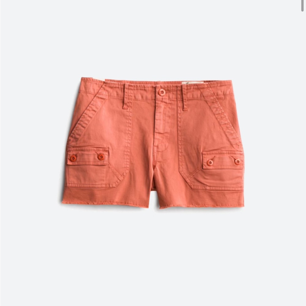 Cosmic Blue Love Connie Cargo Frayed Hem Short